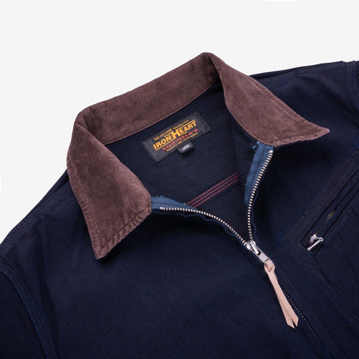 IHJ-143-IND 12oz Kersey Work Jacket - Indigo/Black - 9