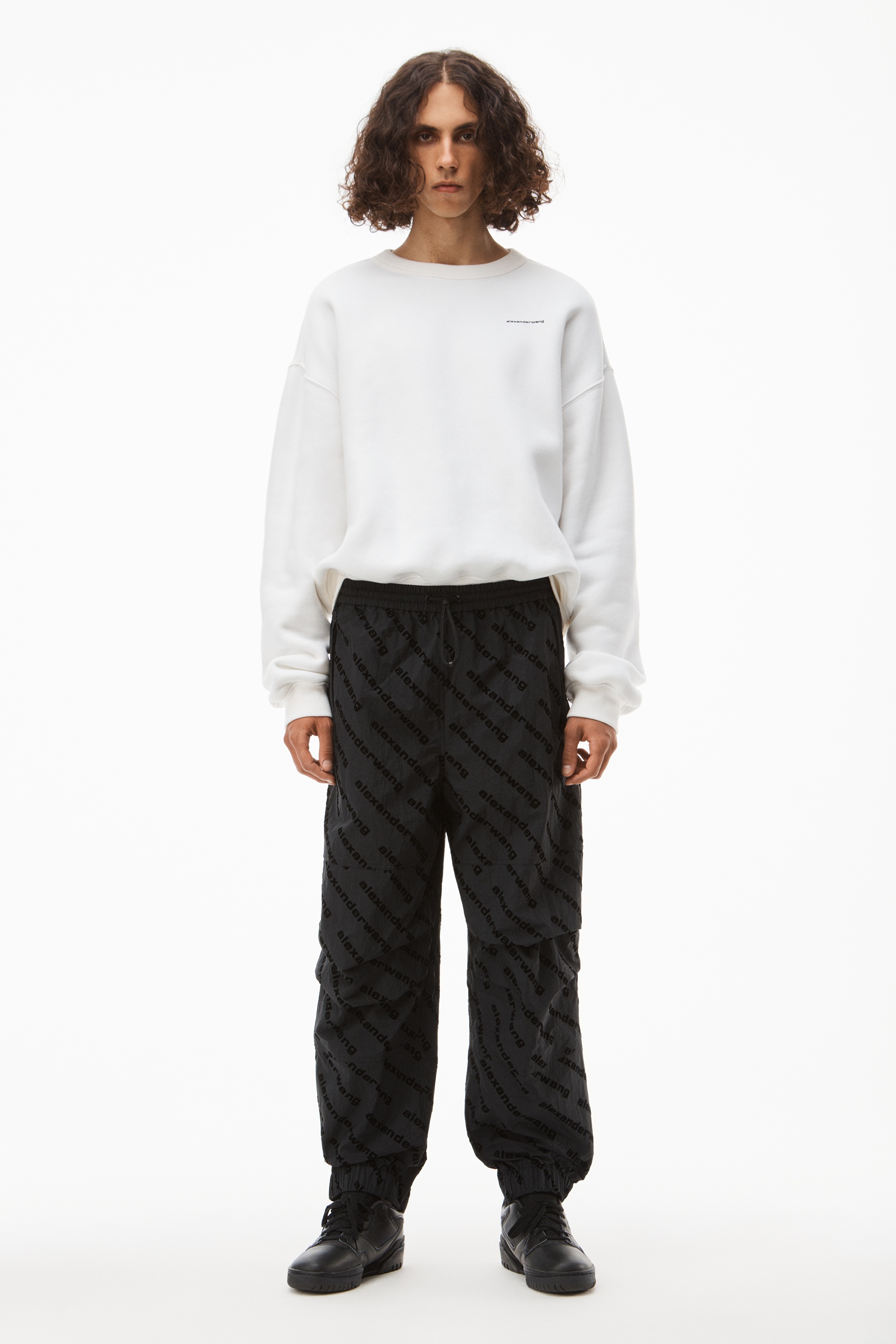 LOGO TRACK PANT IN CRINKLE NYLON - 3