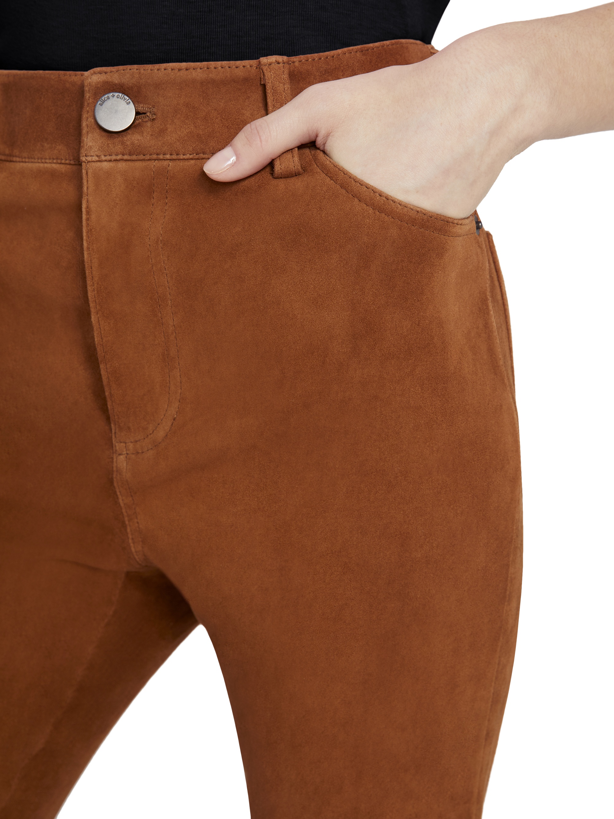 BRENT HIGH WAISTED SUEDE PANT - 5