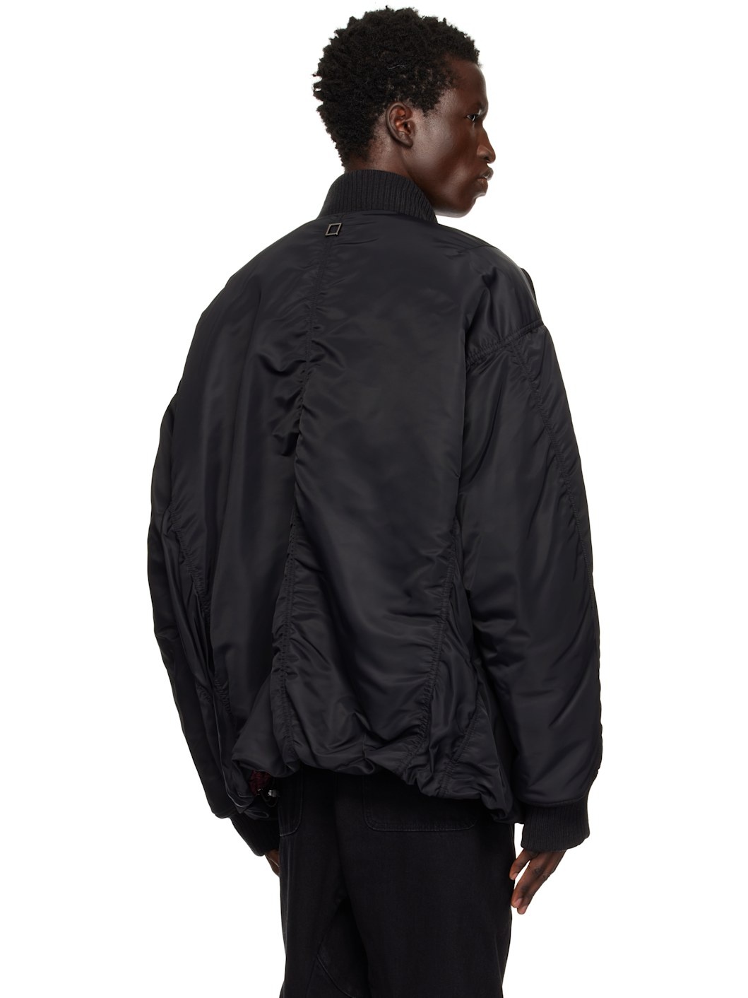Black Over Fit MA-1 Bomber Jacket - 3