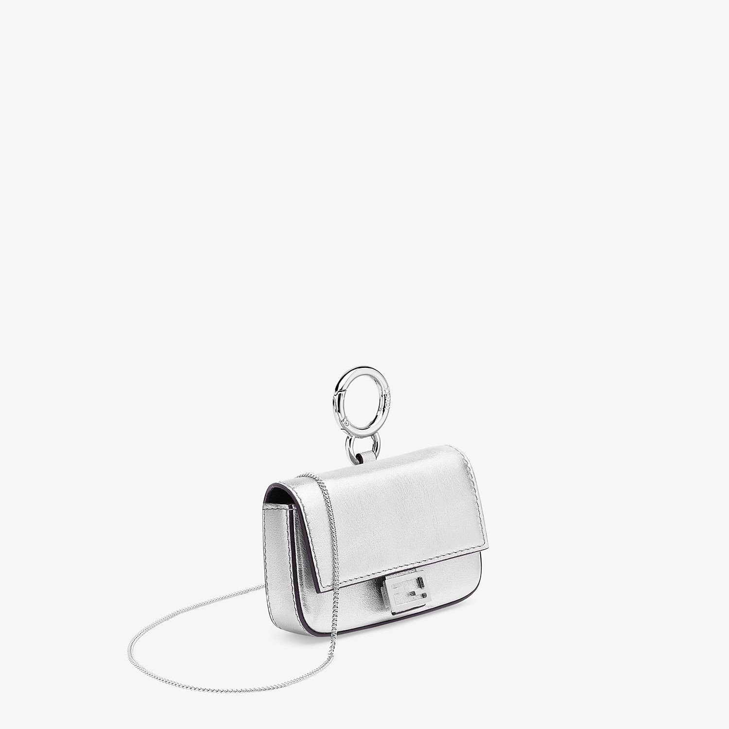 Silver leather charm - 3