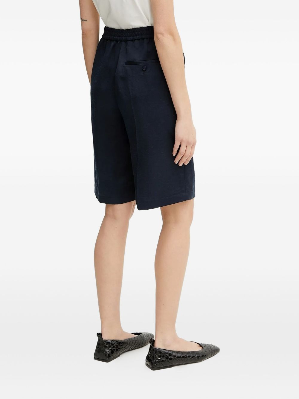 elastic-waistband tailored shorts - 2