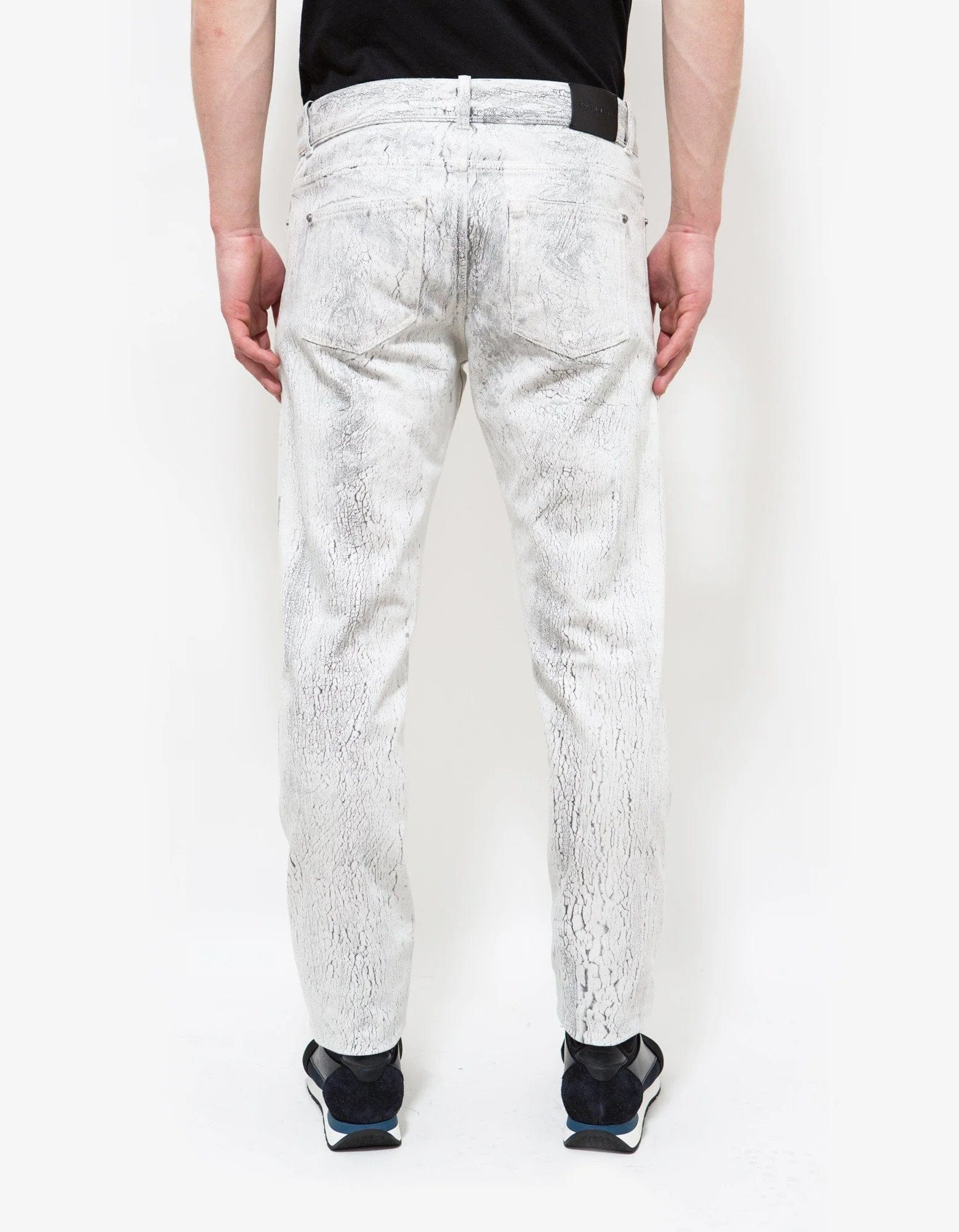 Balenciaga White Distressed Print Jeans - 4