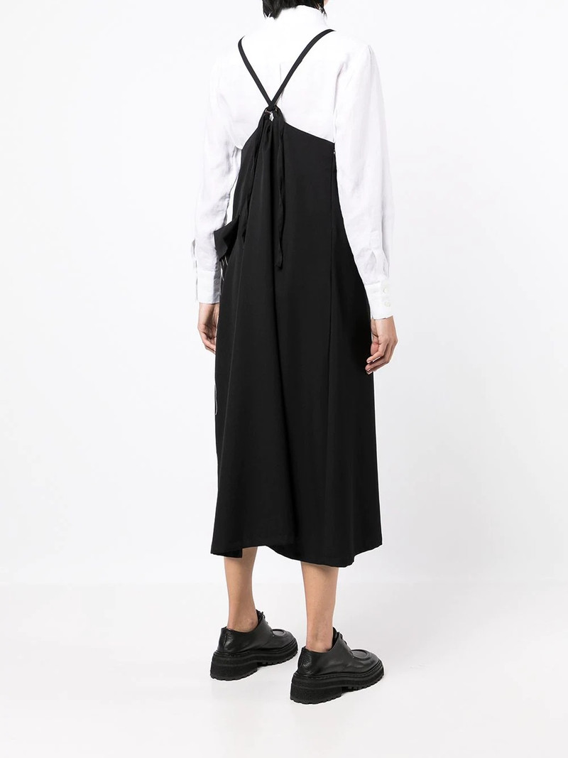 draped-pocket midi dress 4
