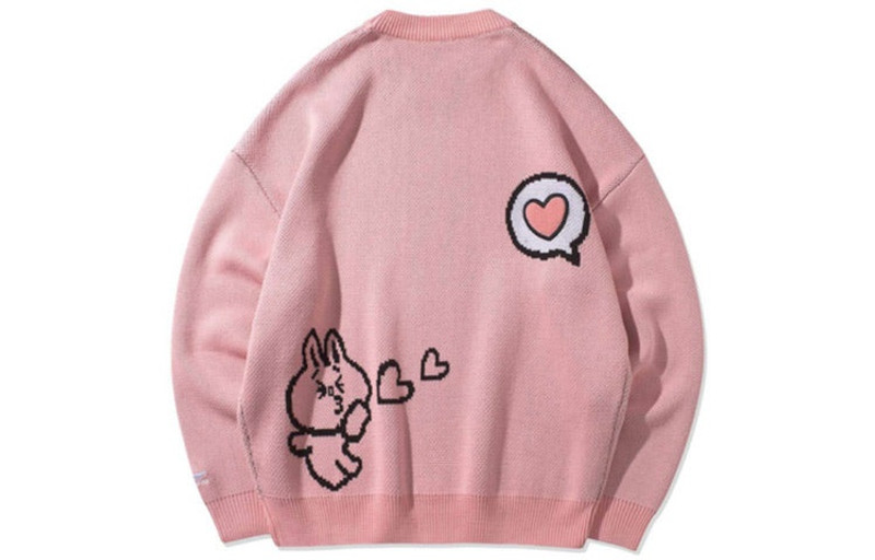 Li-Ning Li-Ning x LINE FRIENDS Graphic Crew Neck Sweater 'Pink' AMBQ046-3 outlook