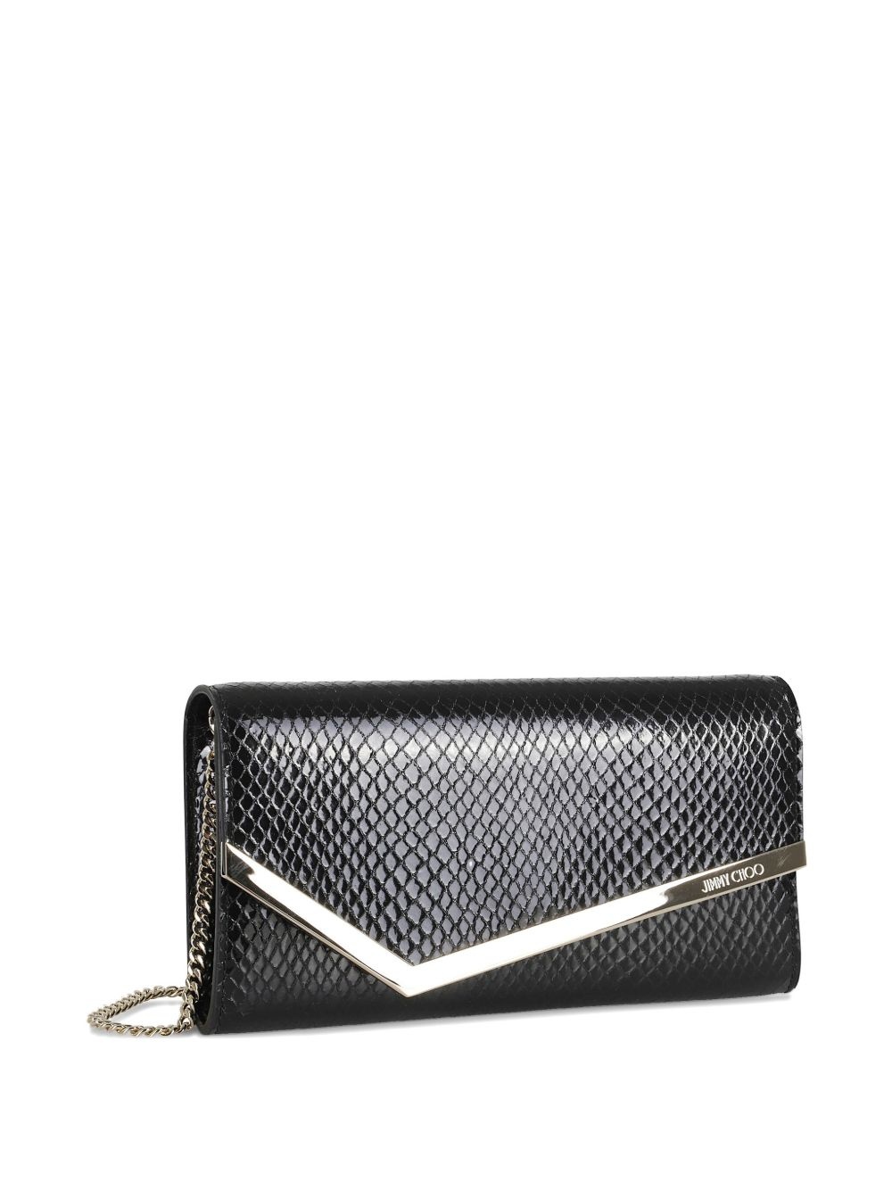 snakeskin-effect clasp bag - 3