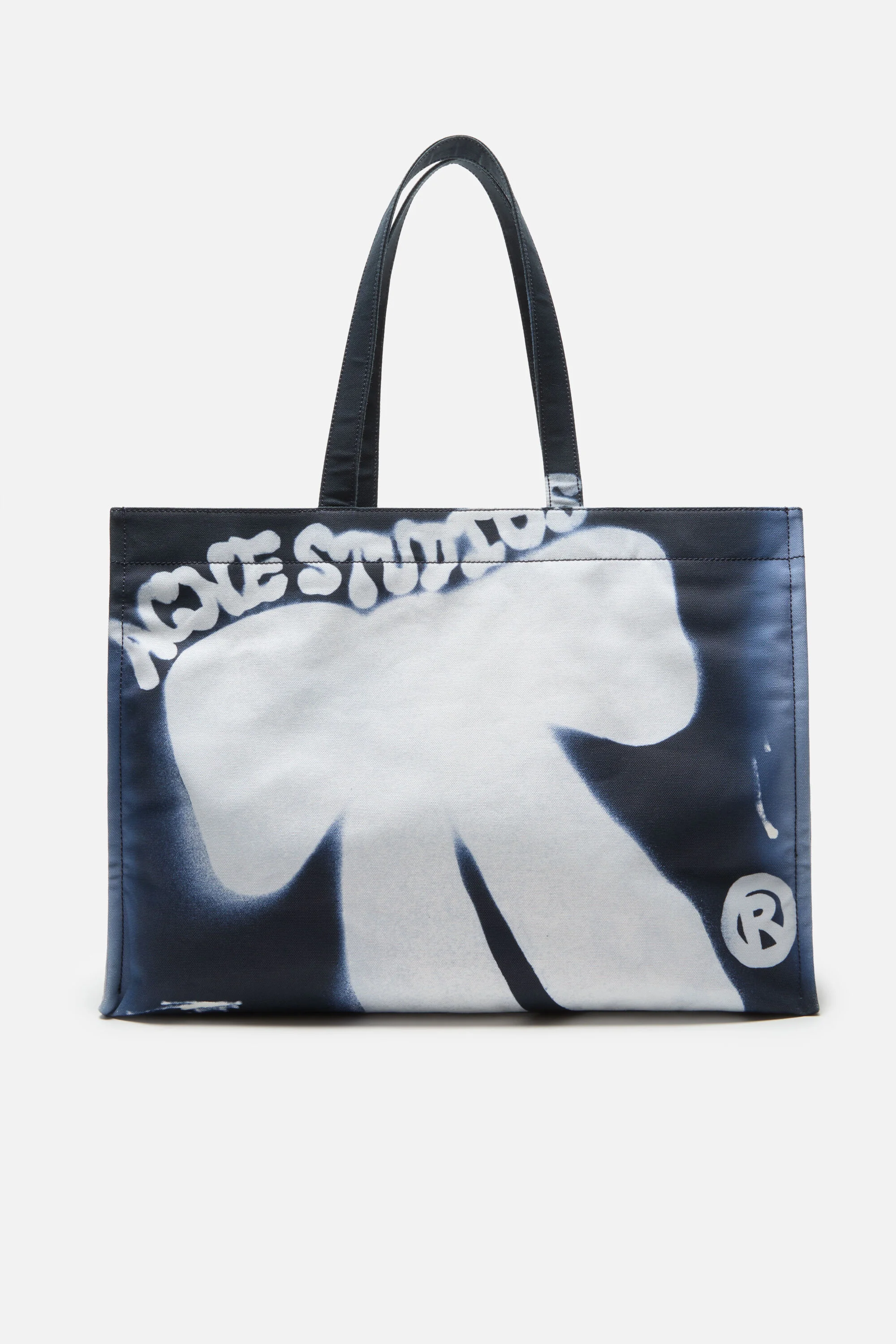 Logo shopper tote - Navy blue - 1