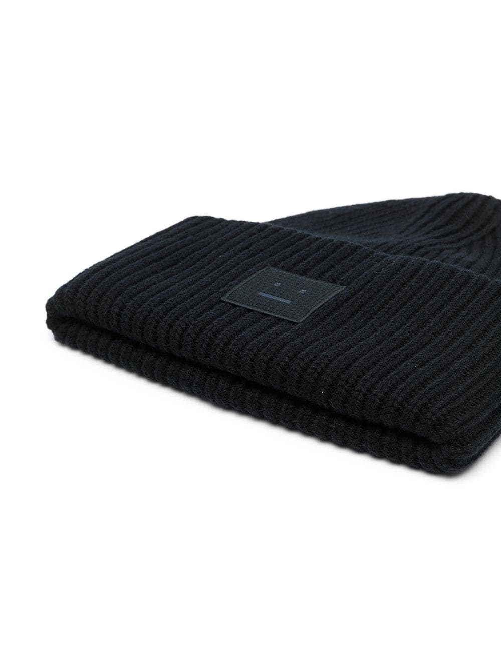 Face patch ribbed beanie - 2