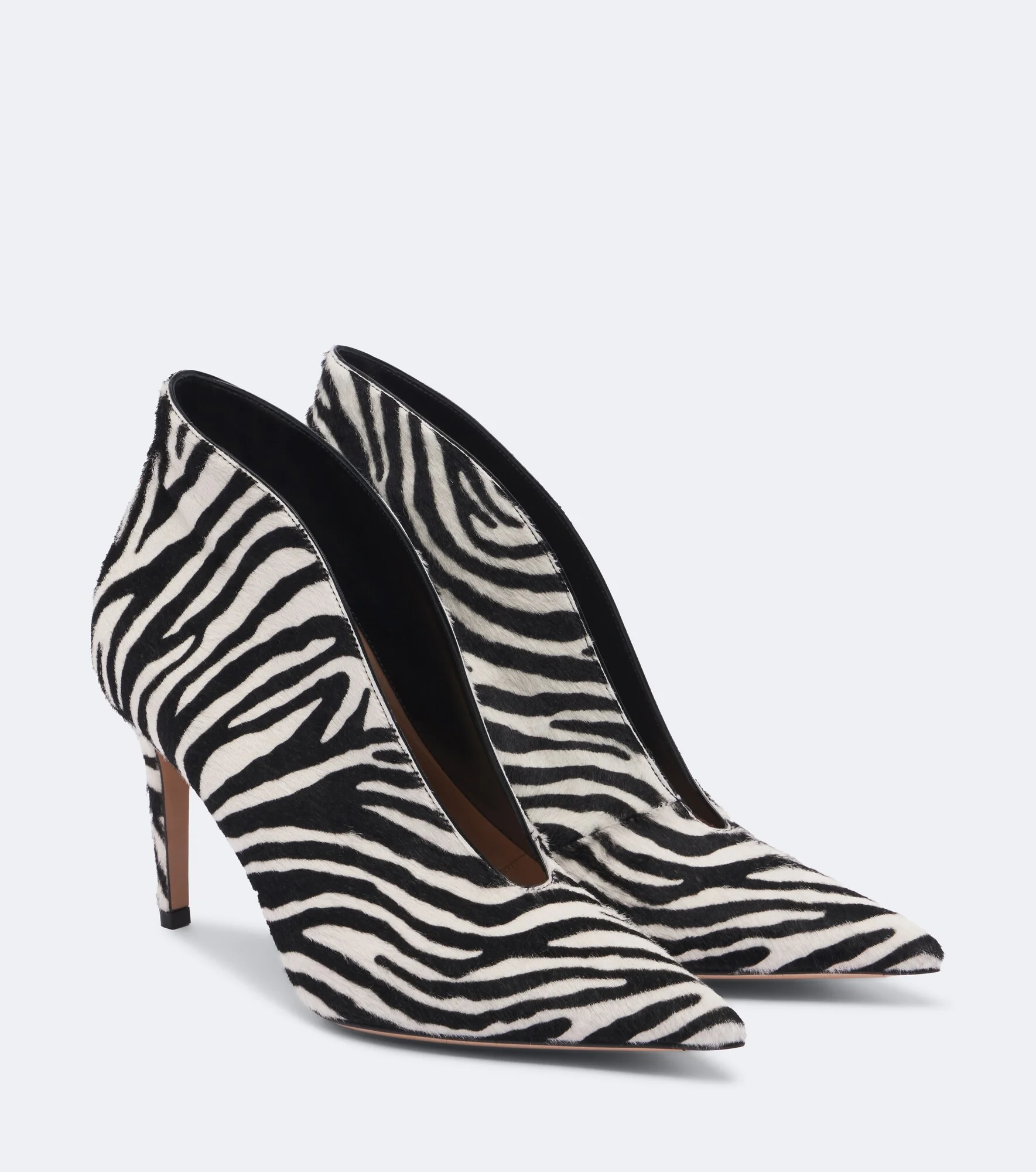 Vania zebra-print calf hair pumps - 1