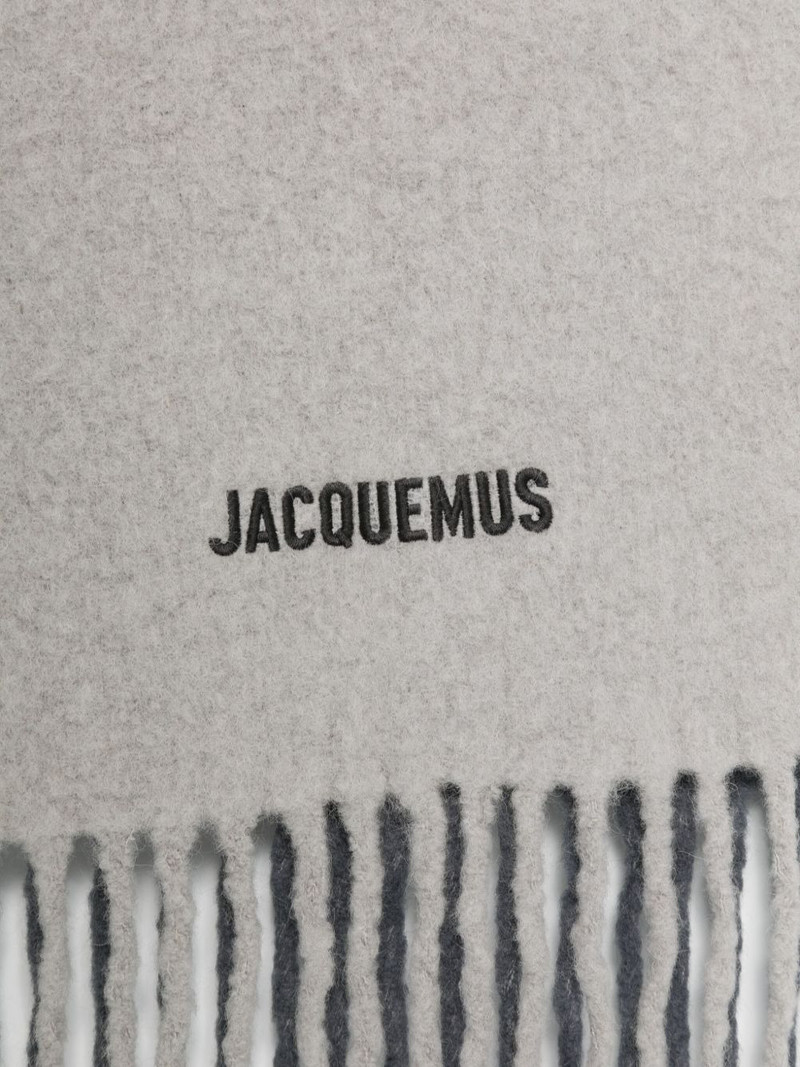JACQUEMUS Moisson embroidered fringe scarf outlook