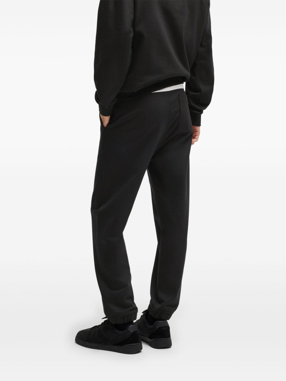 smoked-logo cotton track pants - 4
