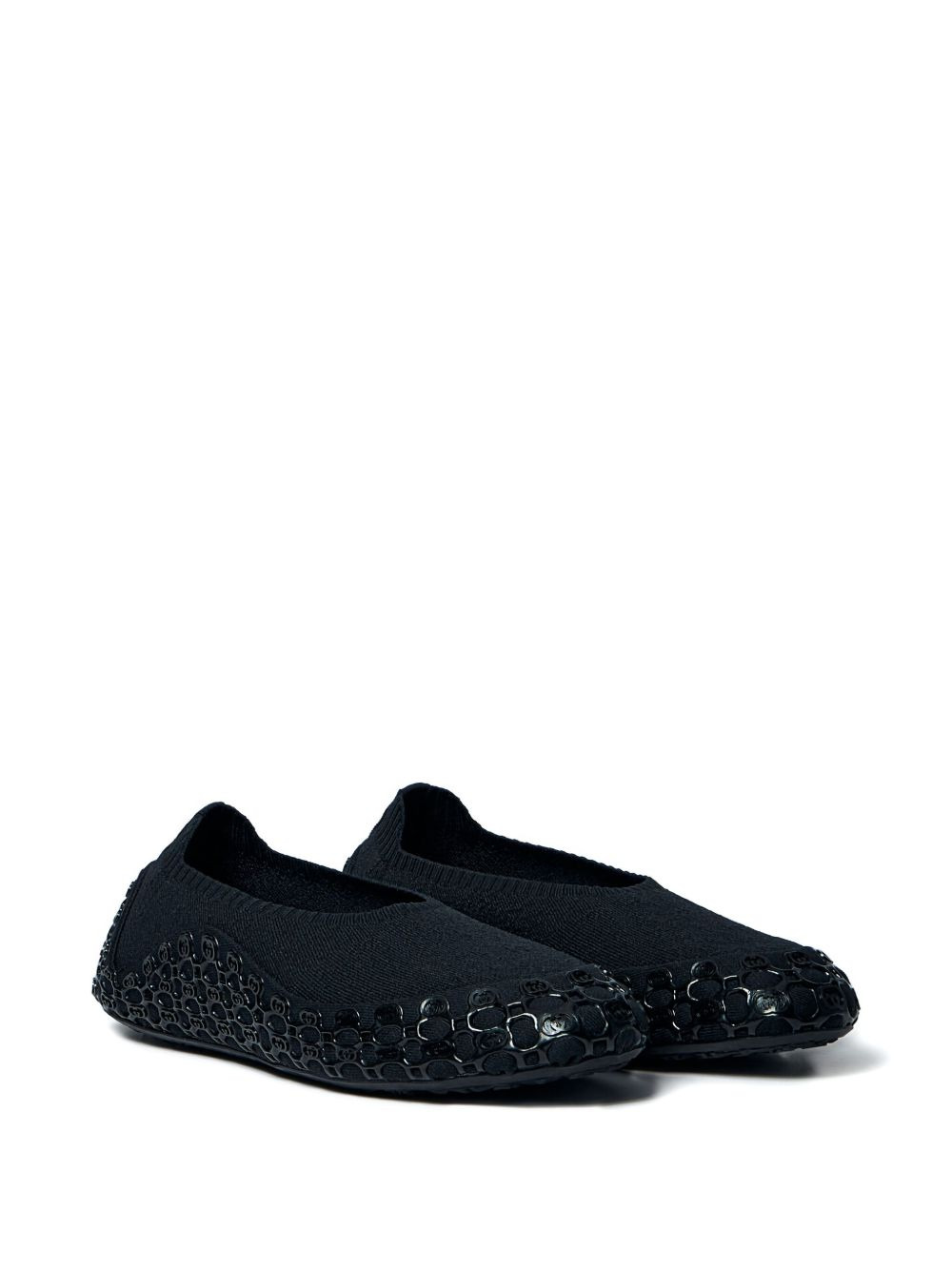 logo-motif flat sole slippers - 2