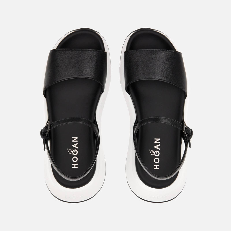 Sandals Hogan H585 Black Silver 4