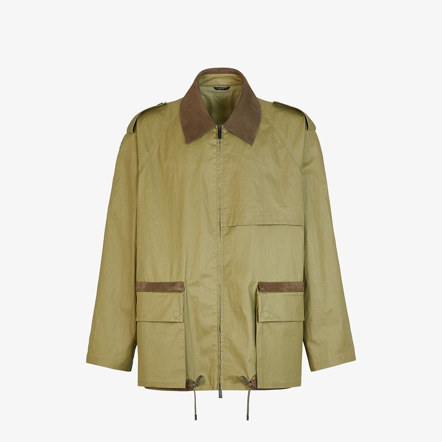 Green cotton trench coat - 1