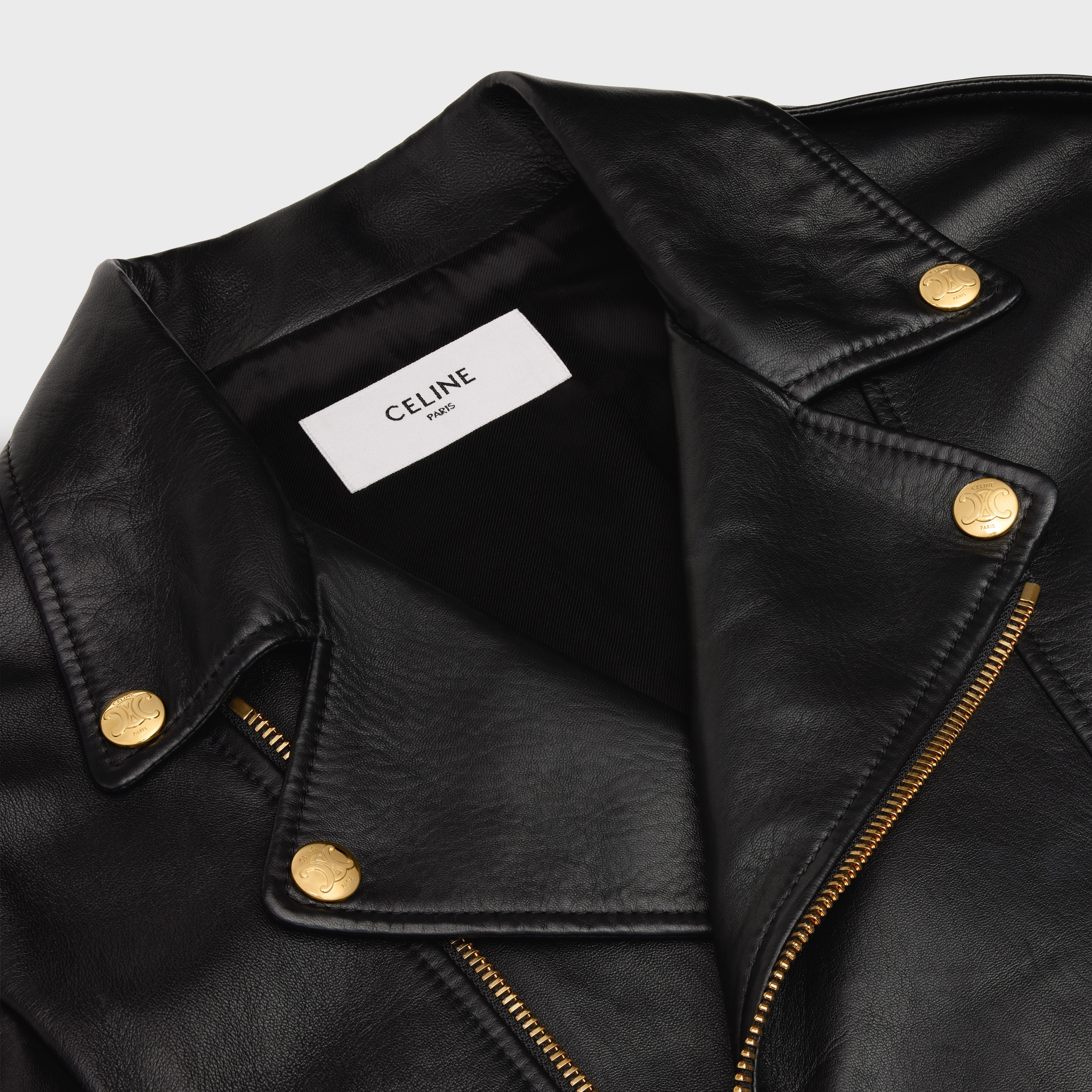 biker jacket in soft lambskin - 3