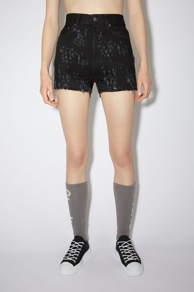 Acne Studios Distressed denim shorts - Black outlook