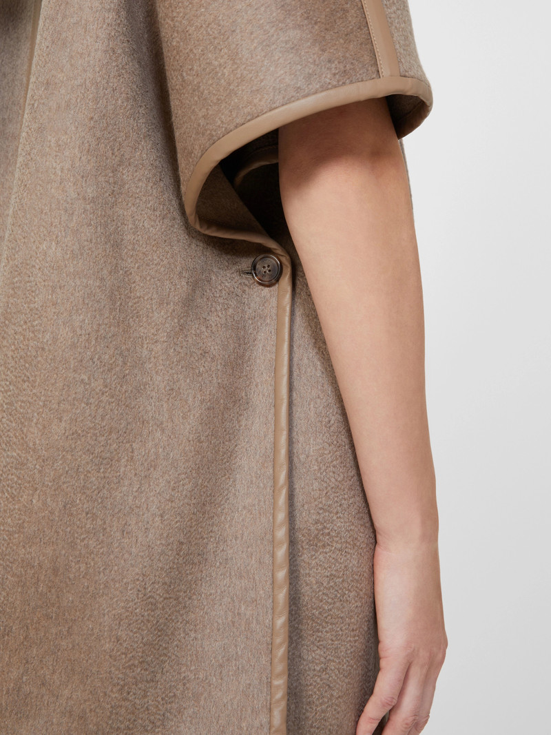 OCA Cashmere zibeline cape - BROWN 6