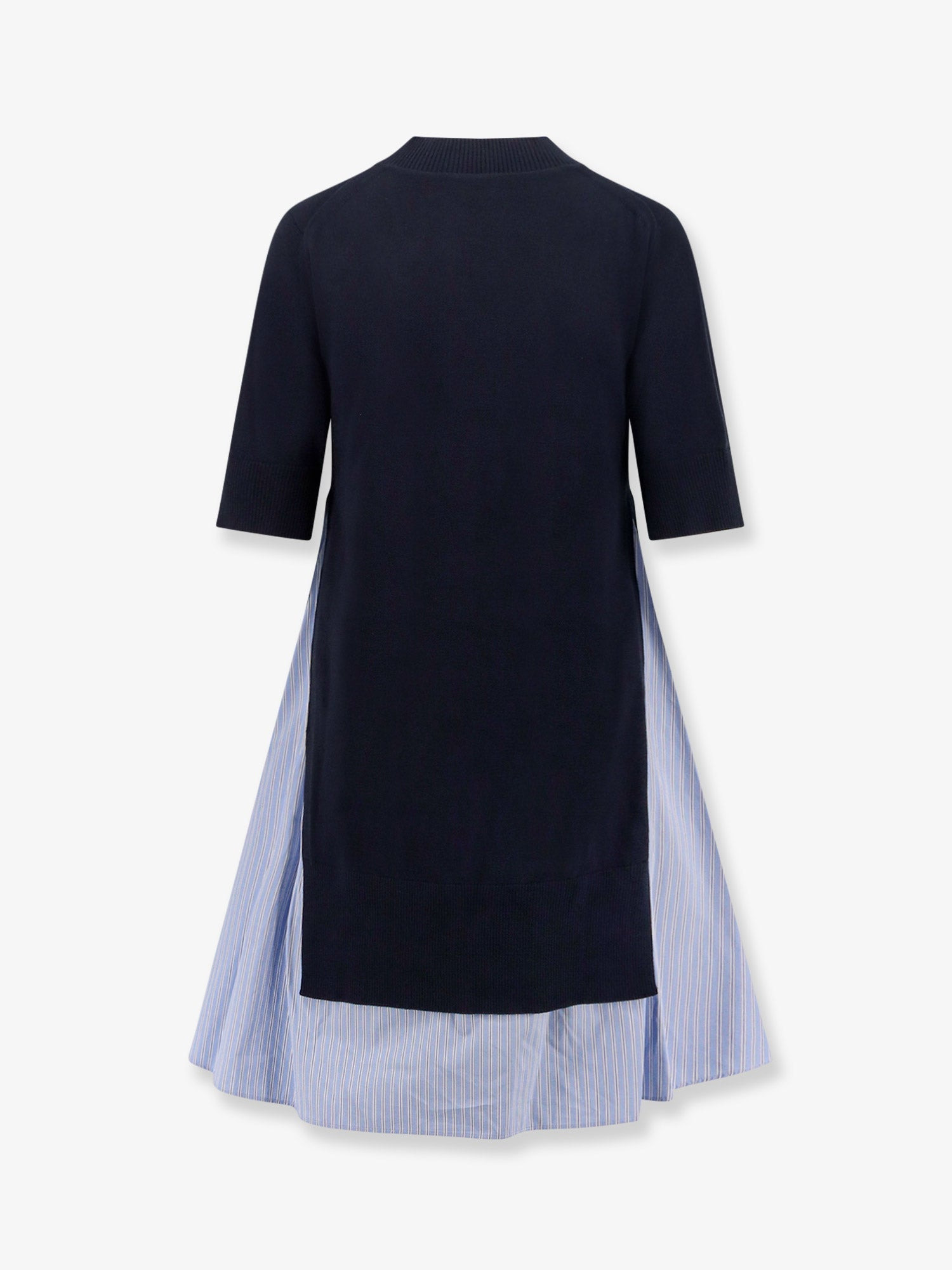 Sacai Women Cotton Dress With Fabric Inserts - 2