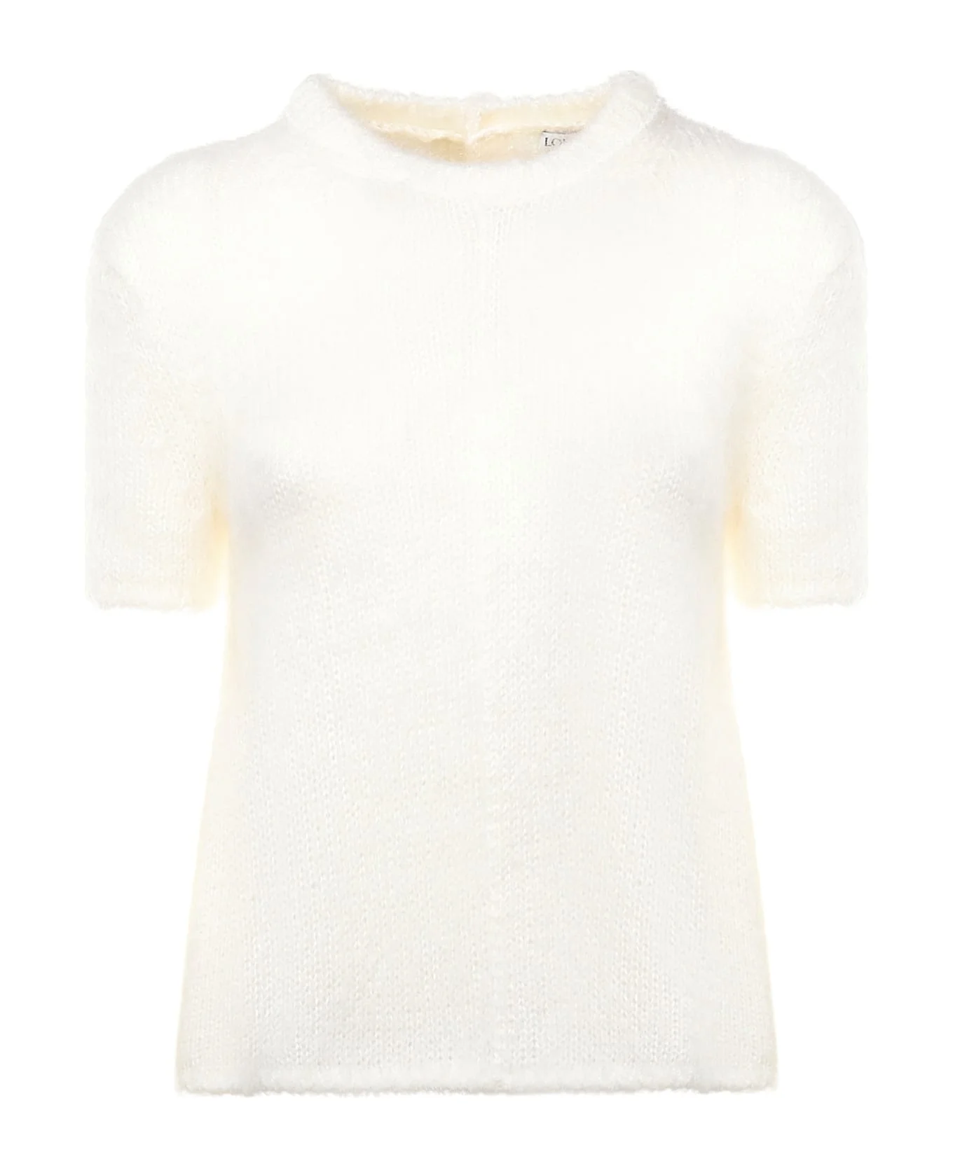 Short-sleeved Mohair Blend Sweater - 1