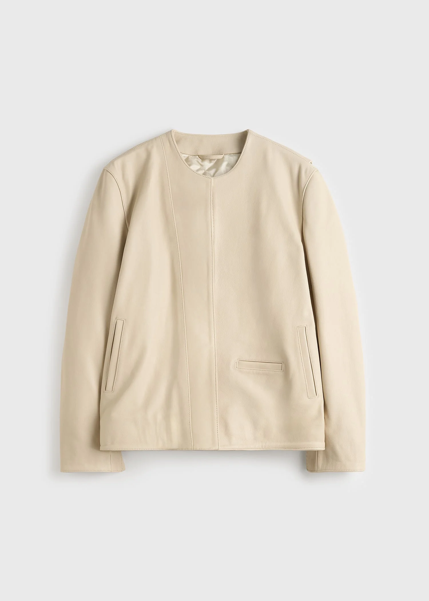 Minimal biker jacket stone - 1