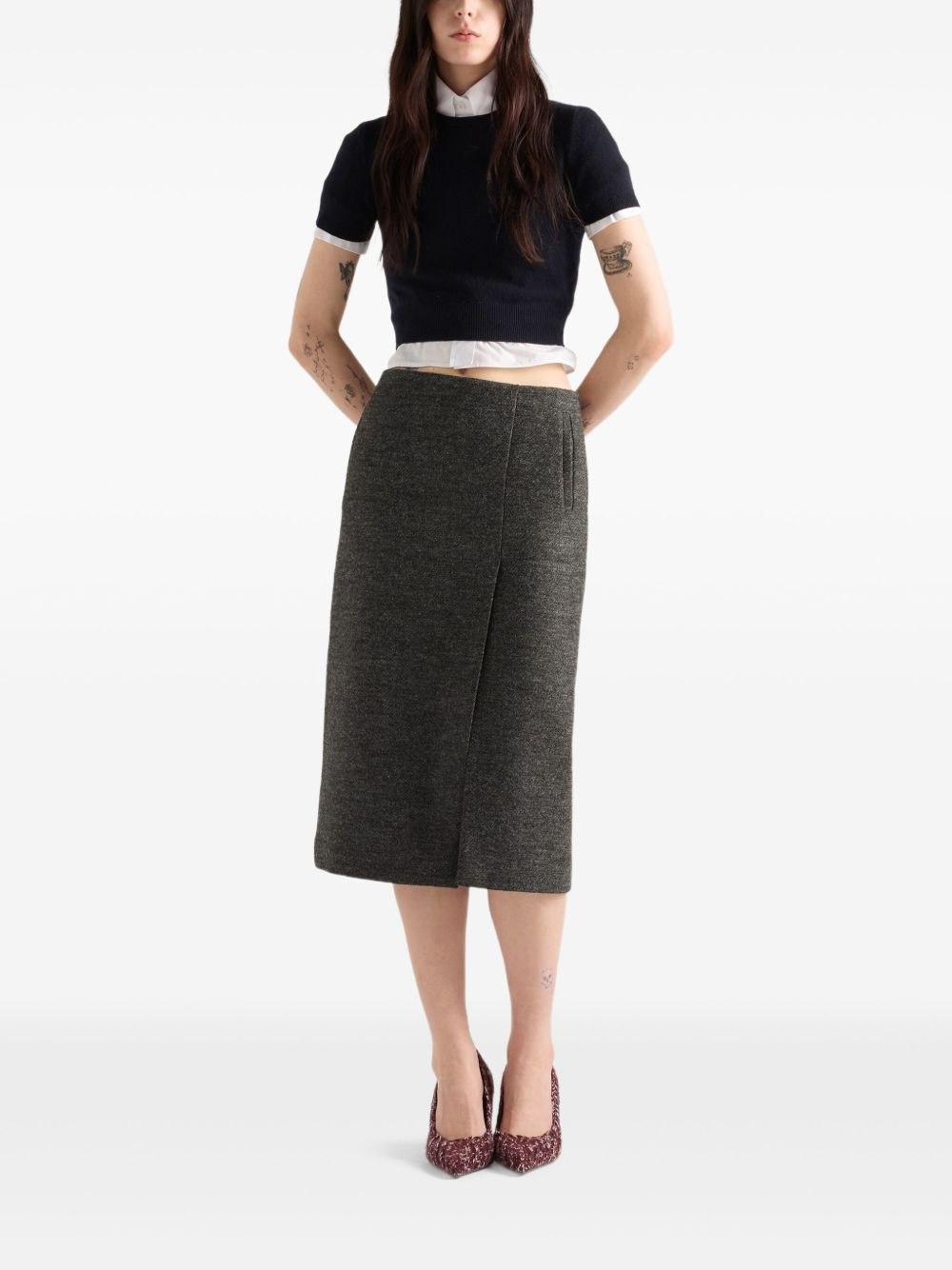 short-sleeve crew-neck sweater - 2