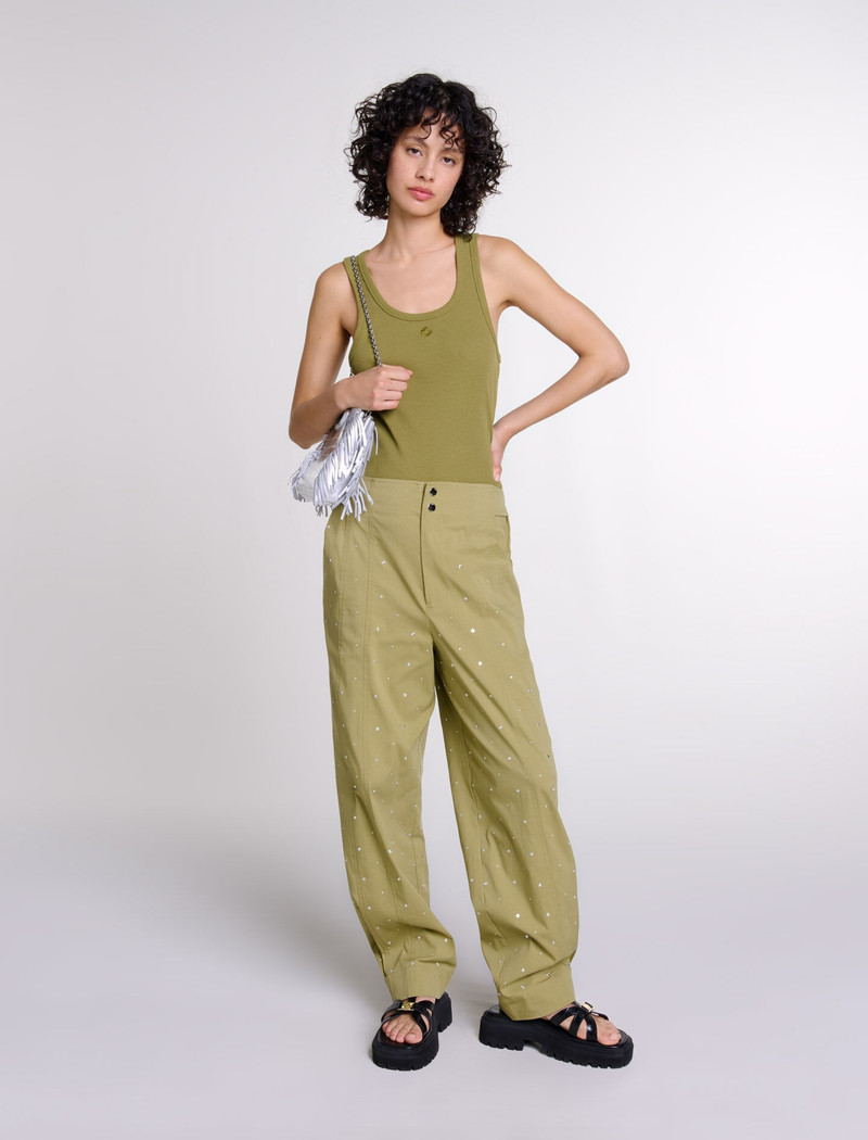 maje Studded baggy trousers outlook