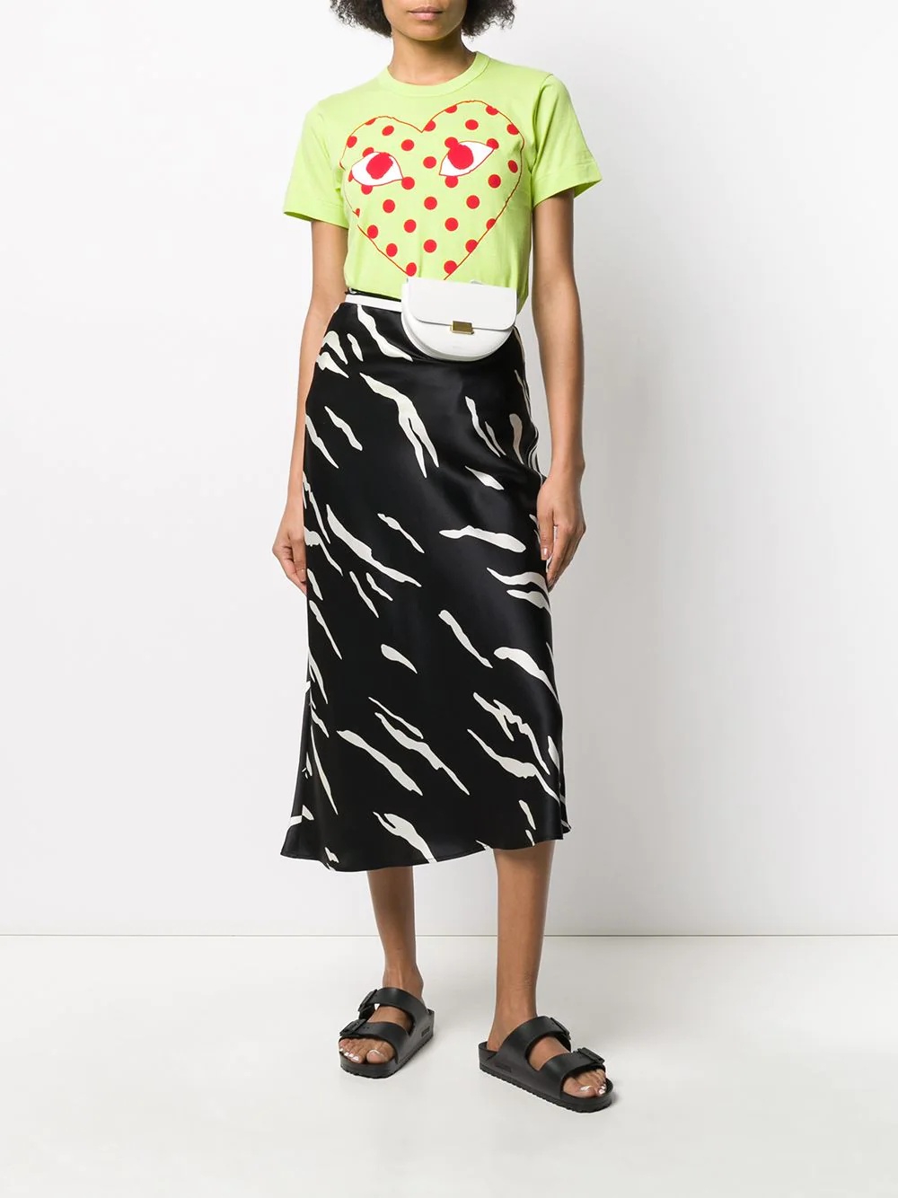 polk-dot heat print T-shirt - 2