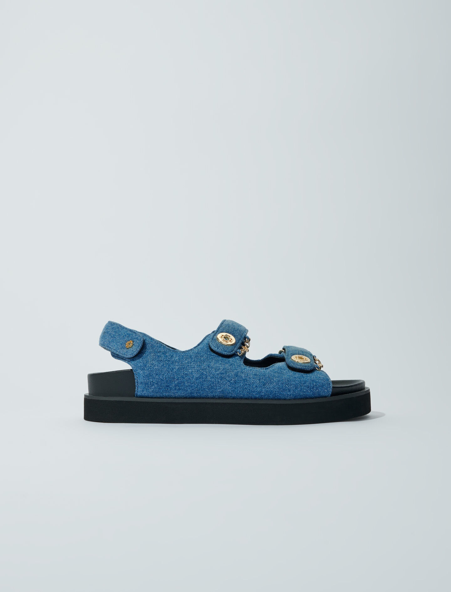 Flat denim sandals - 6