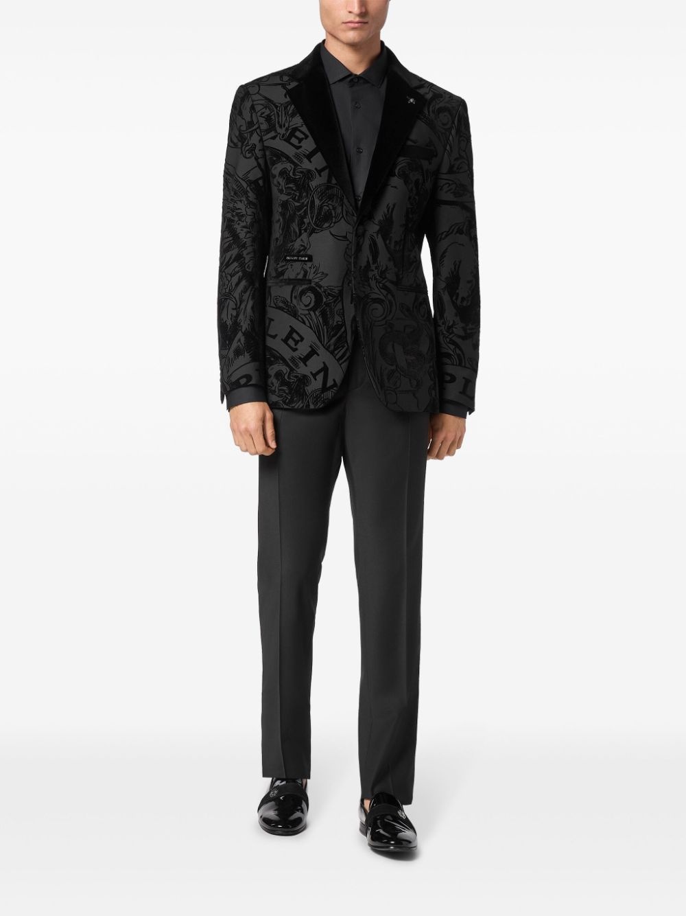 graphic-print blazer - 2