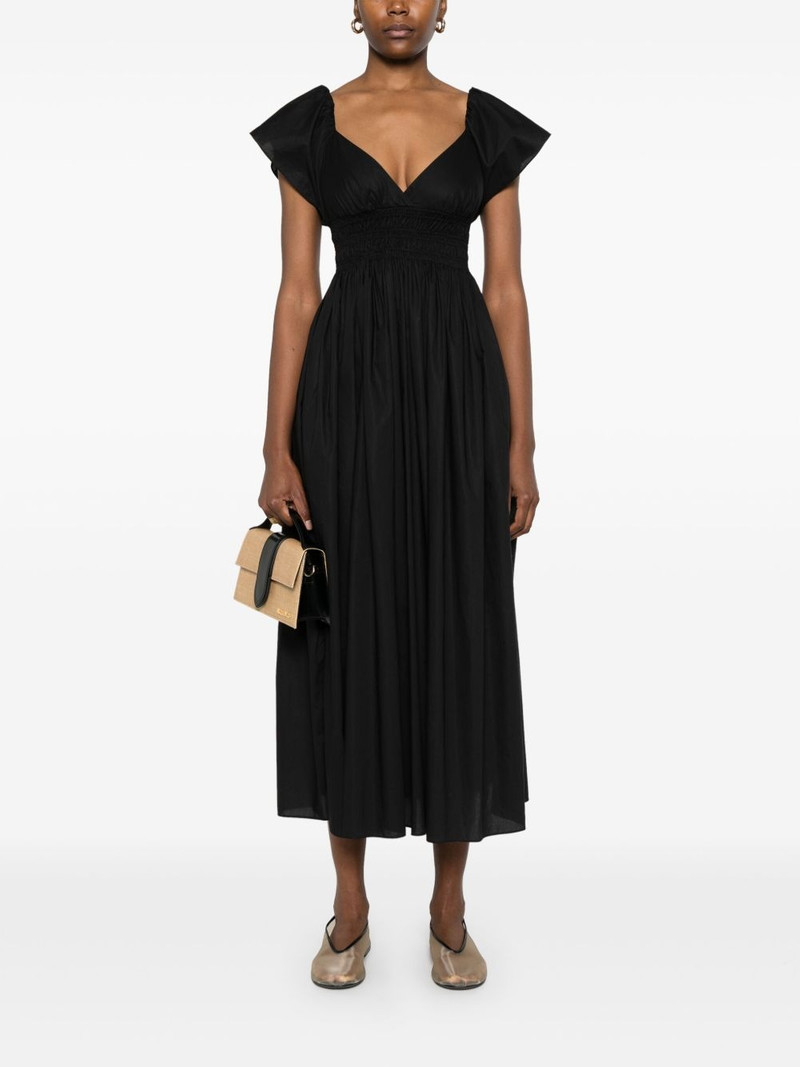 MATTEAU flutter-sleeves midi dress outlook