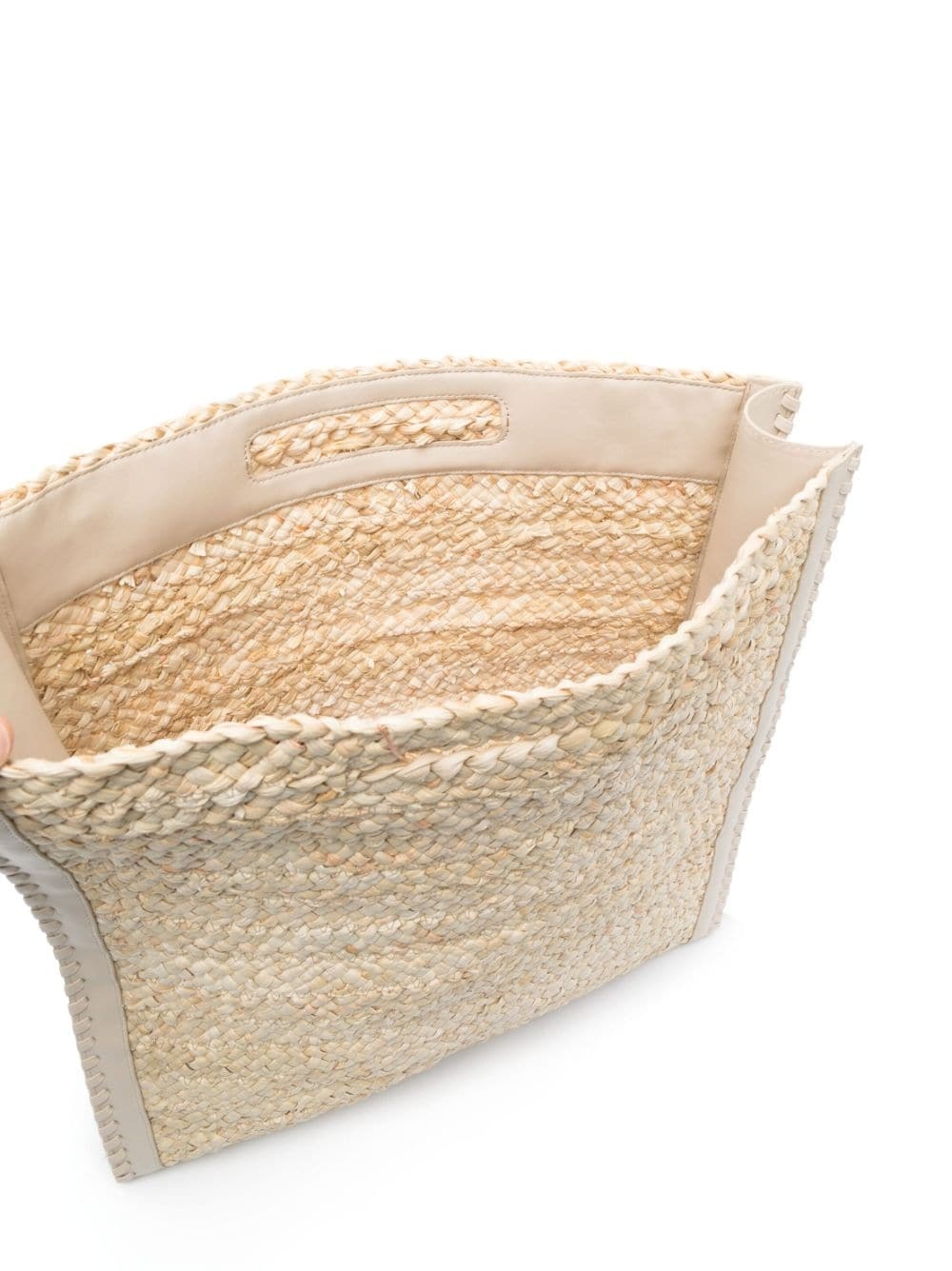 logo-plaque interwoven beach bag - 5