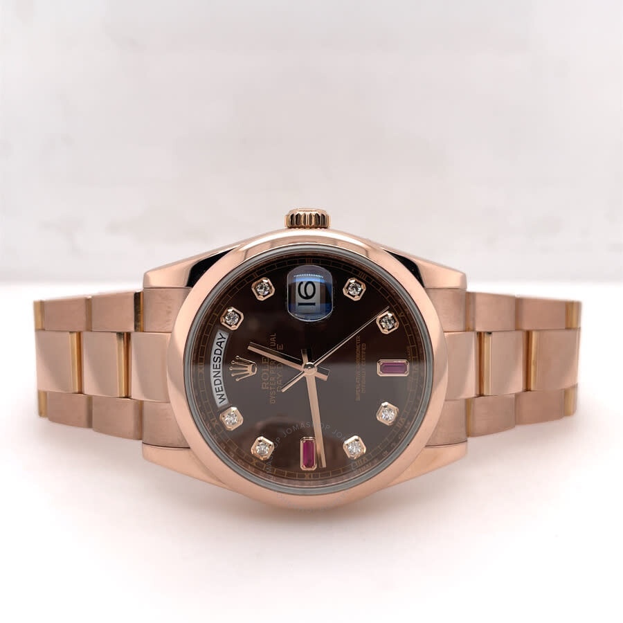Pre-owned Rolex Day Date Automatic Diamond Men's Watch 118205 CHSRP - 5