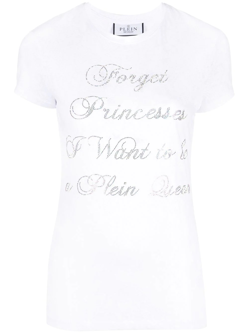 crystal-embellished cotton T-shirt - 1