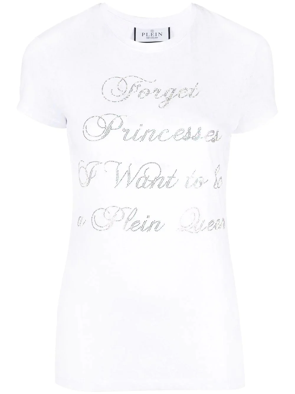 crystal-embellished cotton T-shirt - 1