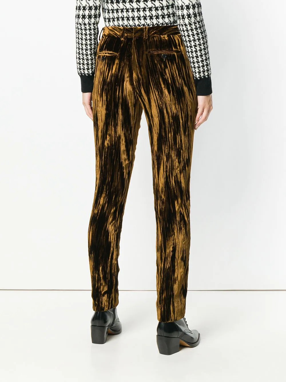 slim high-waist trousers - 4
