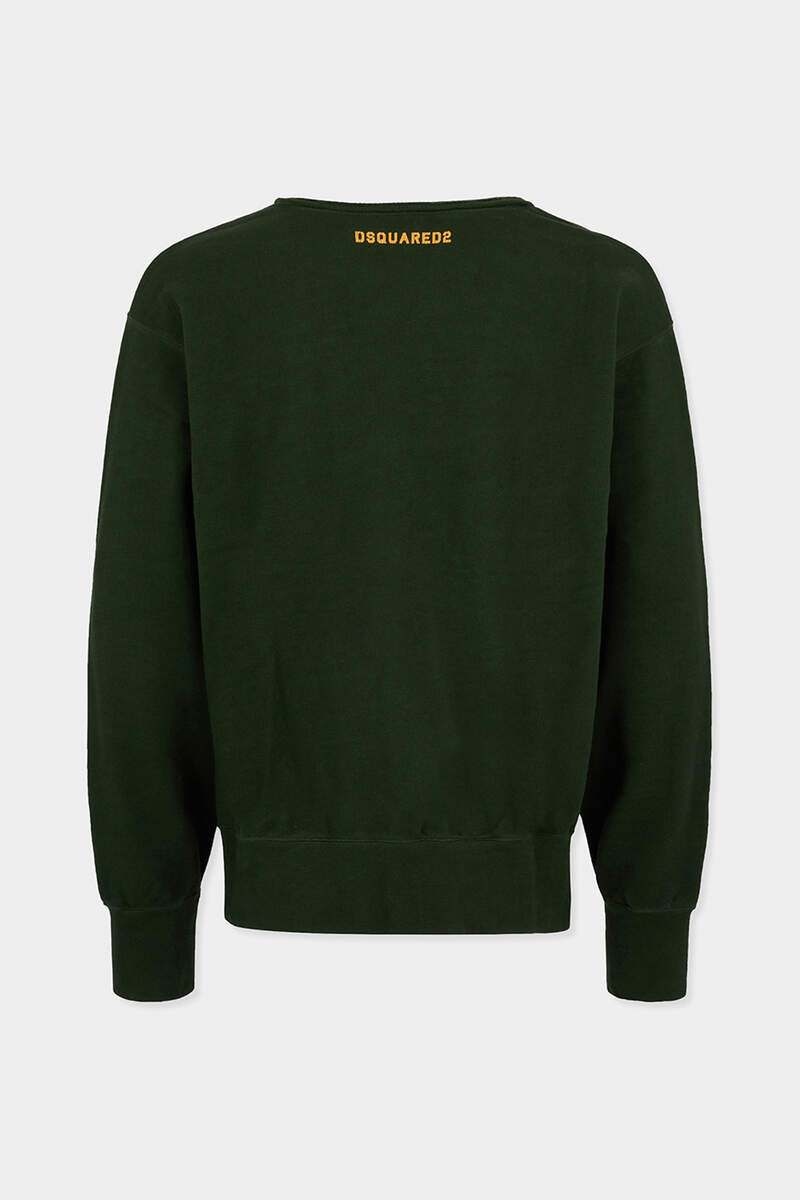 DSQUARED2 VINTAGE DYED LONG & LEAN FIT CREWNECK outlook