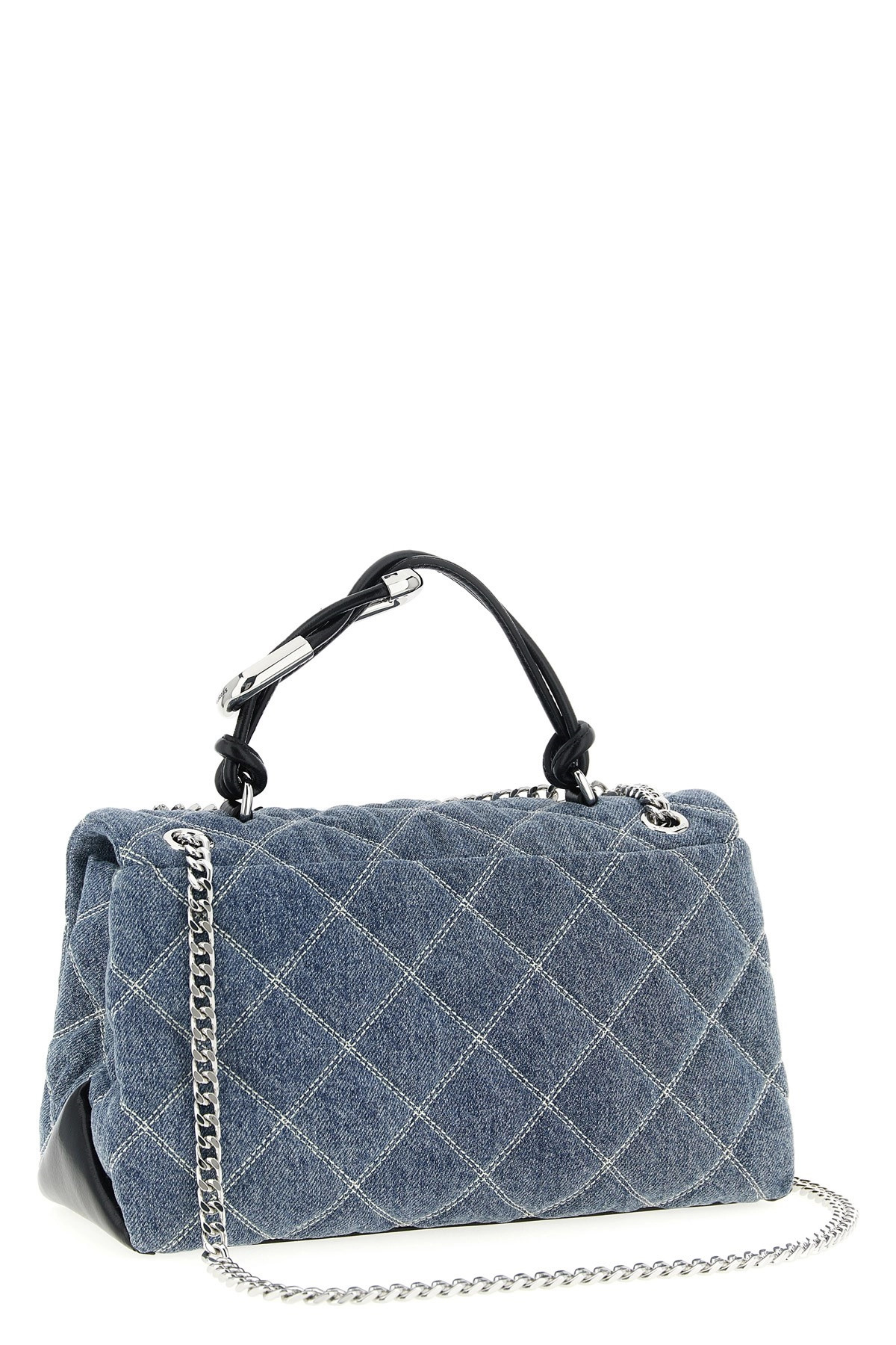 'The Quilted Denim Dual' medium shoulder bag - 3