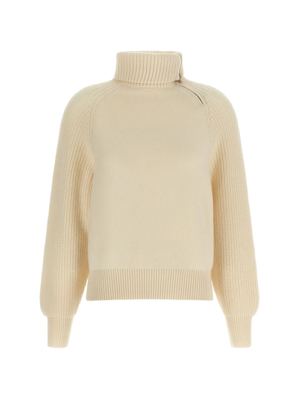 zip-neck cropped sweater - 1