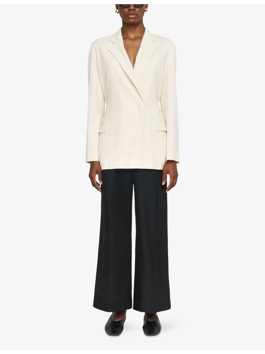 Thurlow Wide-Leg High-Rise Silk and Cotton-Blend Trousers - 2