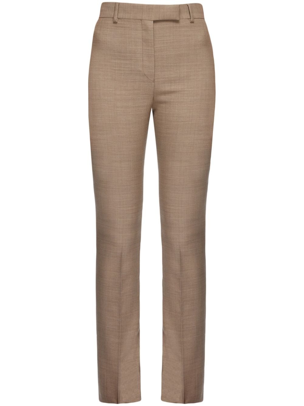 straight-leg cotton tailored trousers - 1