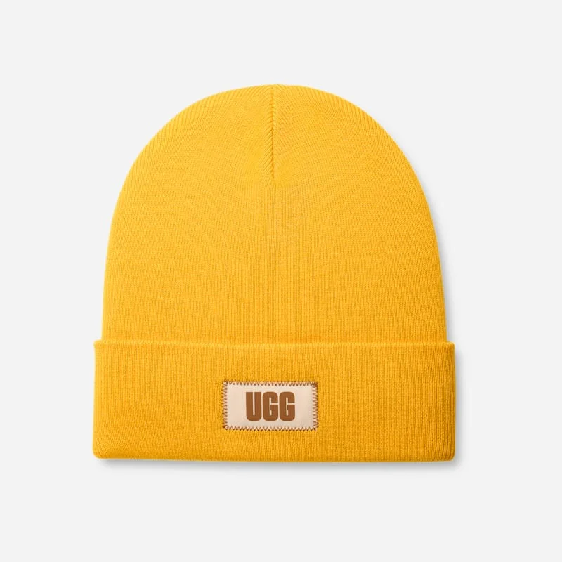 ® Men's High Crown Beanie Knit/Recycled Materials in Summer Wheat - 1