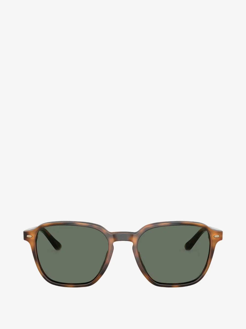 tortoise-effect squared-frame sunglasses - 1