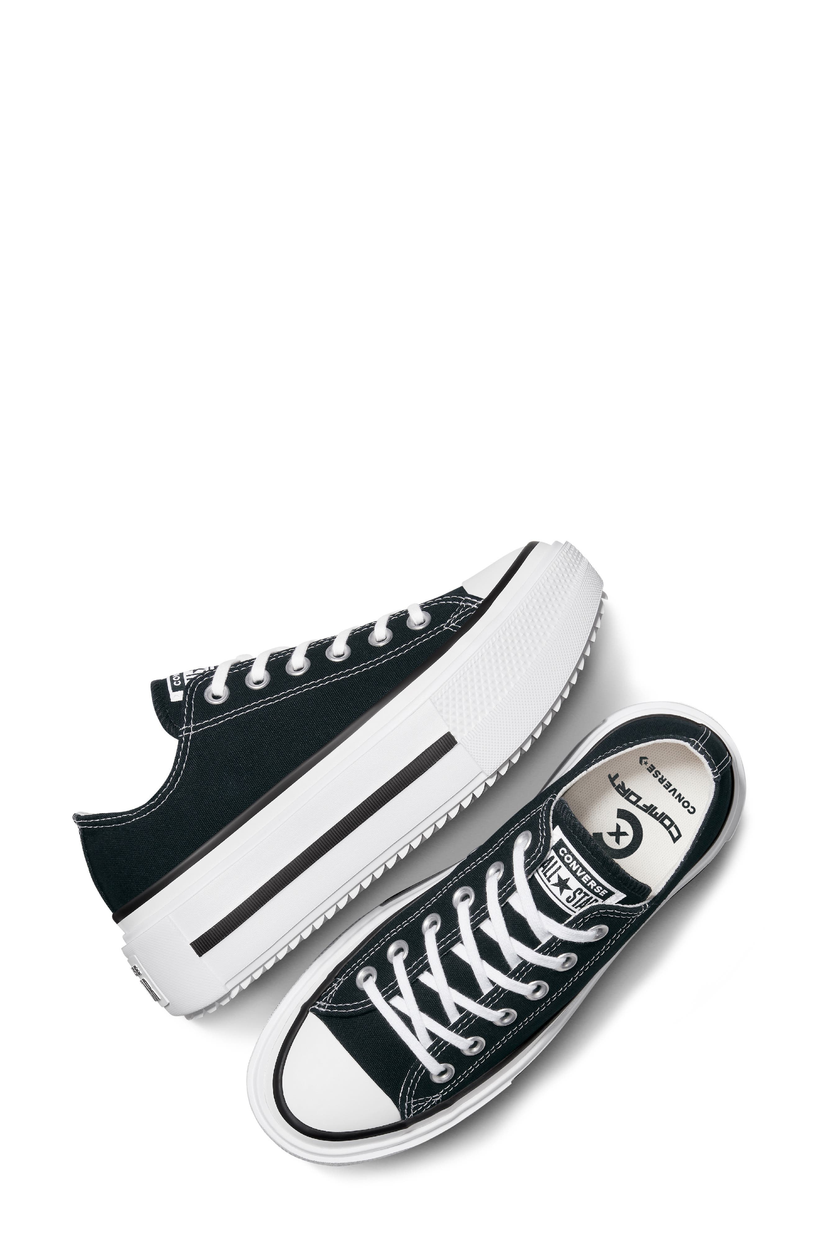 Converse Gender Inclusive Chuck Taylor All Star Lift Double Stack Low Top Platform Sneaker in Black/ - 5
