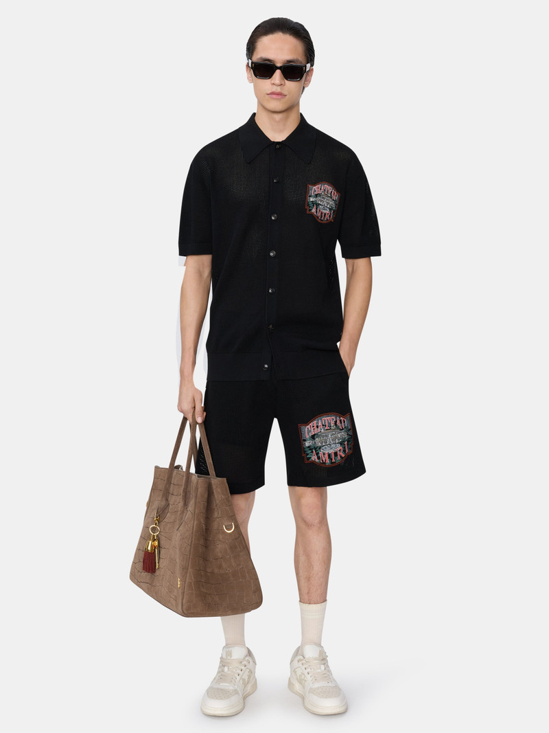 AMIRI CHATEAU AMIRI CROCHET OVERSIZED SHIRT outlook