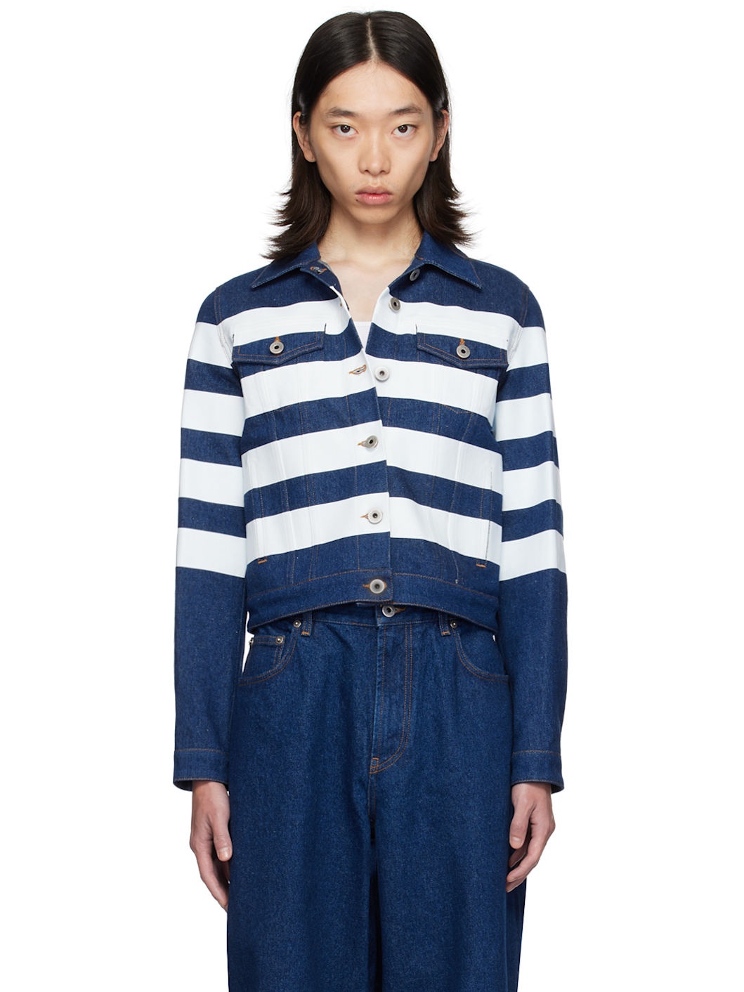 Navy 'The Marinière' Denim Jacket - 1