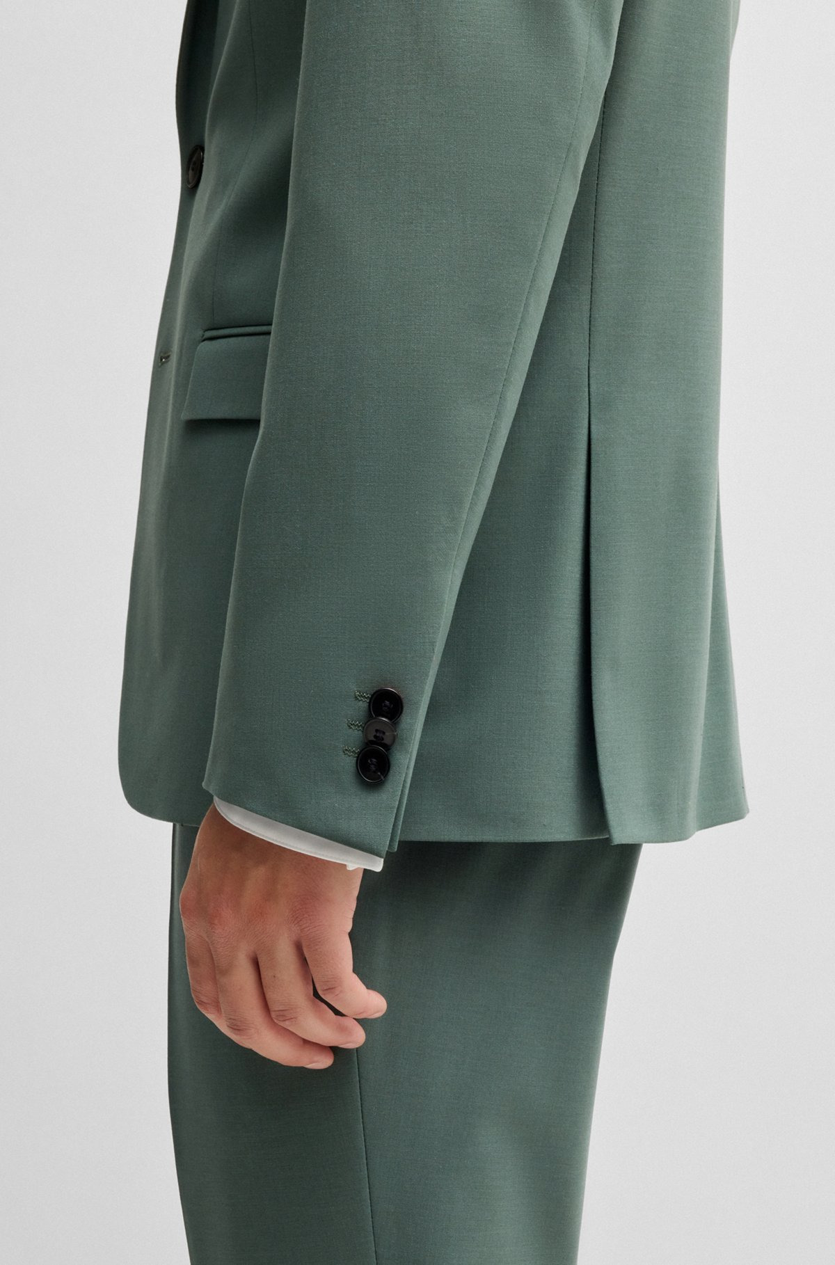 EXTRA-SLIM-FIT SUIT JACKET IN WOOL-BLEND POPLIN - 6