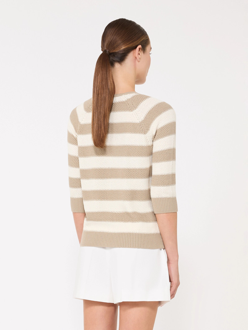 ELLISSE Pure cotton sweater - OPTICAL WHITE 4