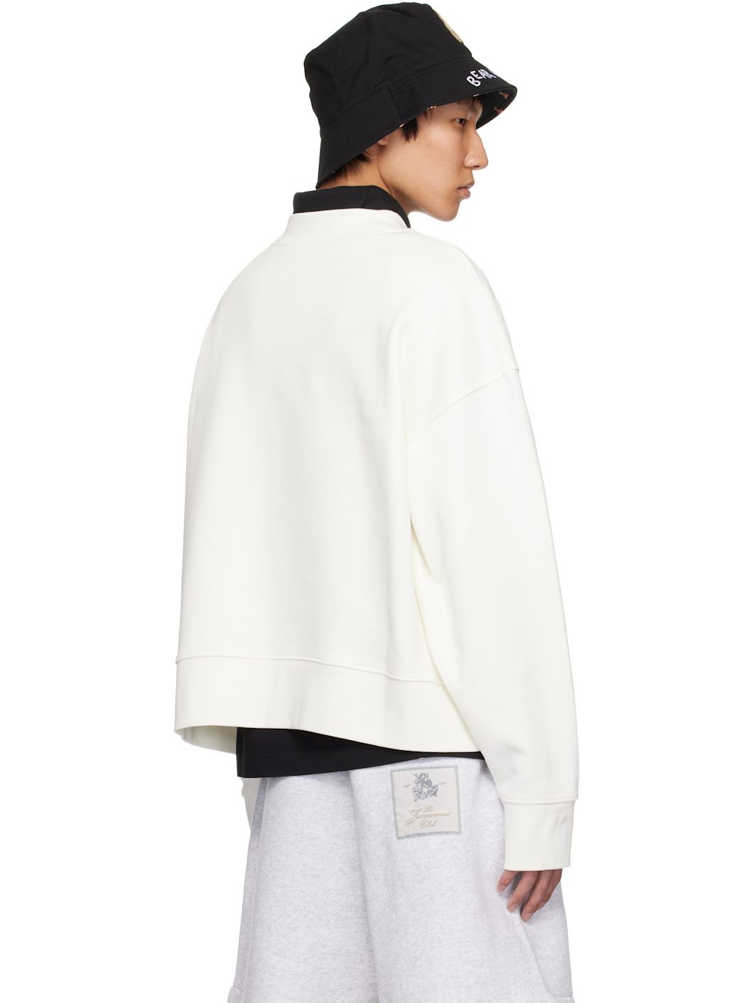 White 'Bear in Mind' Sweatshirt - 3
