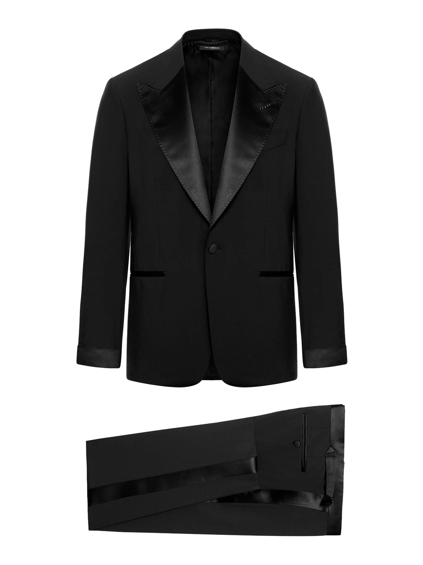 SINGLE-BREASTED TUXEDO WITH SILK INSERTS - 1