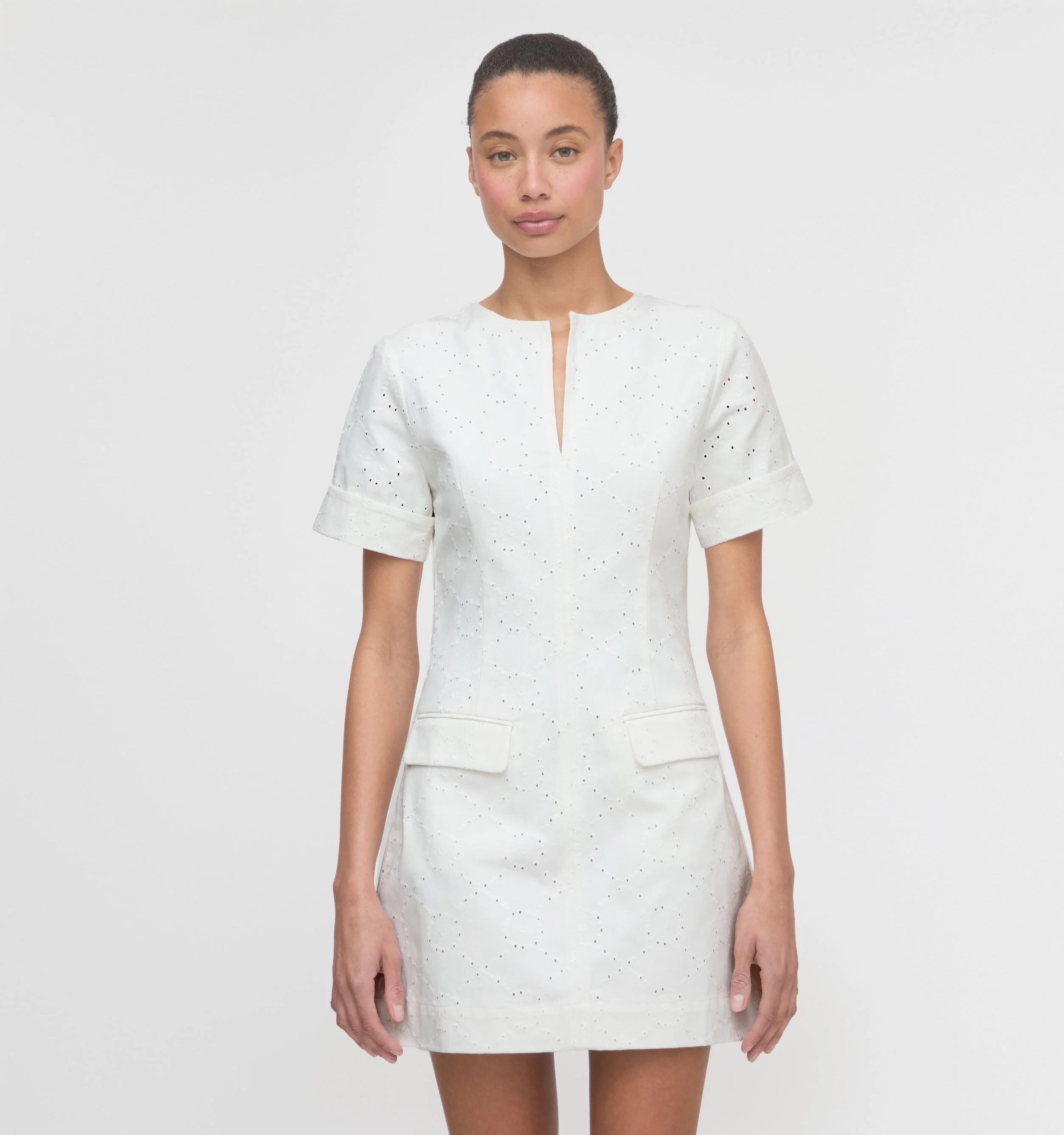 The Renata Dress - Ivory Eyelet - 1